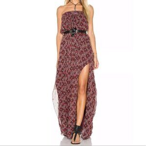 NWT Cinq a Sept Silk Embroidered Strapless Maxi Dress